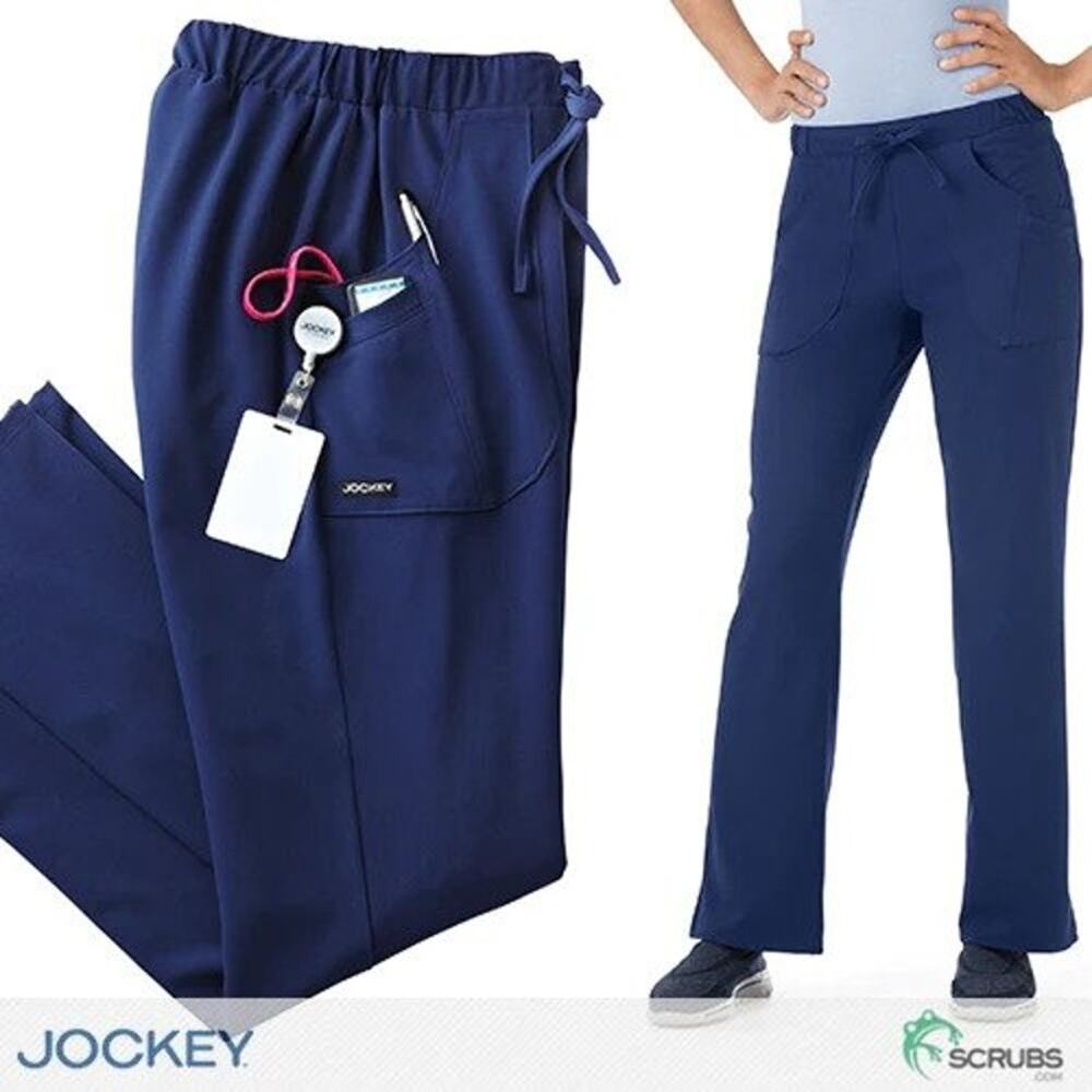 Jockey Women's Navy Blue Drawstring Scrub Pants